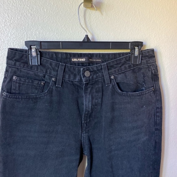 GRLFRND Women’s Kate Low Rise Slim Crop Jeans Size 26 Black 100% Cotton - Picture 4 of 11